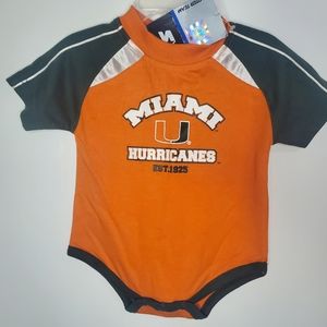 University of Miami Hurricane baby onsie